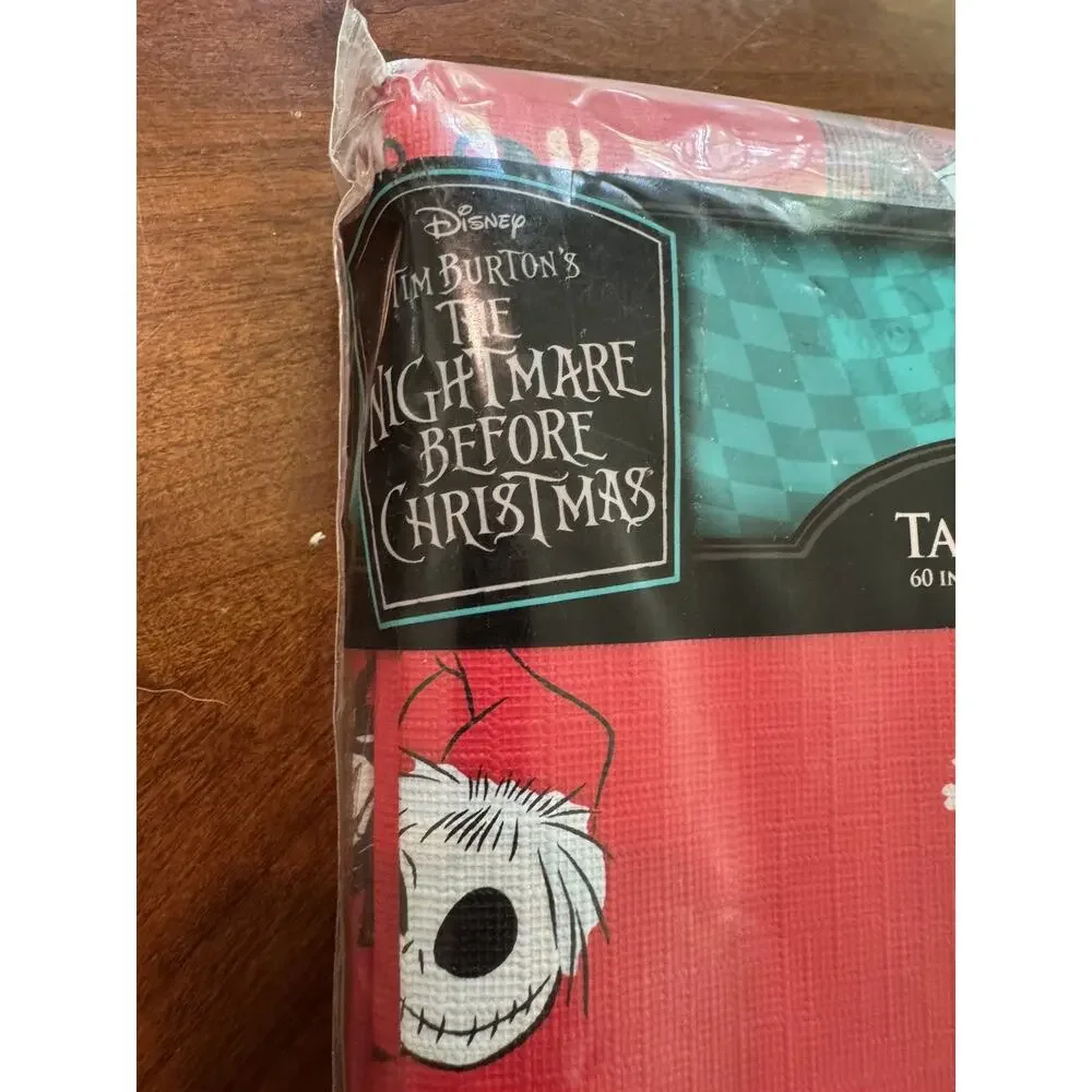 Disney The Nightmare Before Christmas Vinyl Tablecloth 60 x 84 Rectangle Xmas